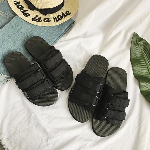 Summer New Couple Slippers Outdoor Anti-Slip Vietnam Beach Shoes Fashion Outdoor Wear Flat Slip-On for Women and Men