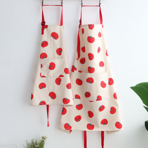 Cartoon Cute Tomato Tomato Sleeveless Apron Home Baking Kitchen Fresh Kids Coverall Parental Apron