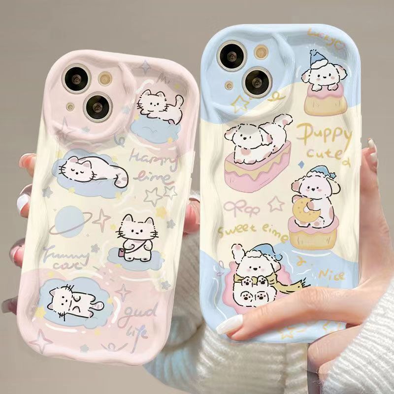 适用/可爱小猫小狗手机壳软/女型号请先咨询客服哦卡通少女