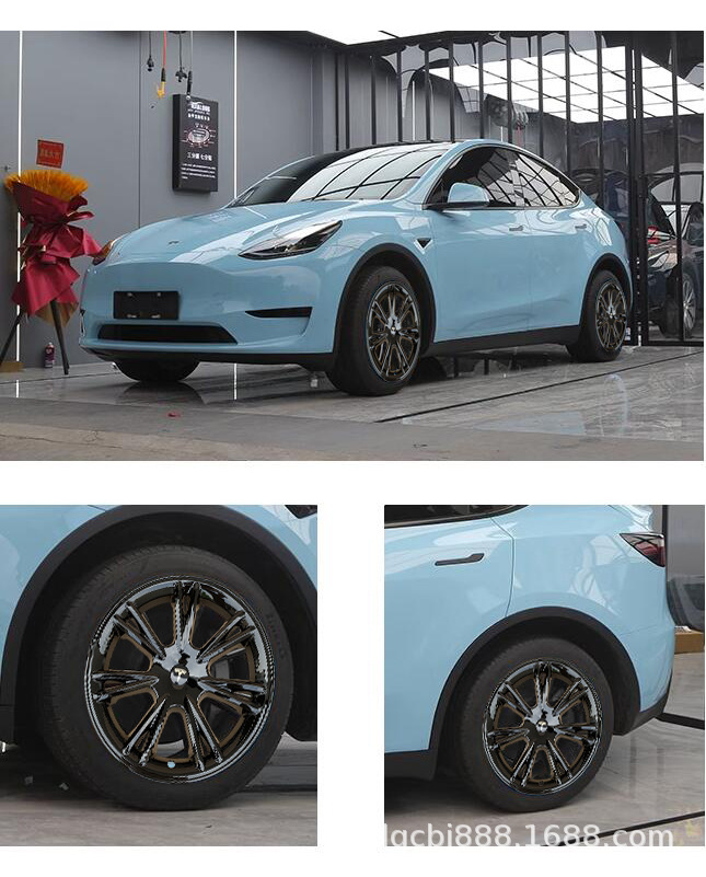 Suitable for Tesla ModelY wheel hub cover decorative protection ring 19 inch modified scratch-resistant all-inclusive bare wheel cover