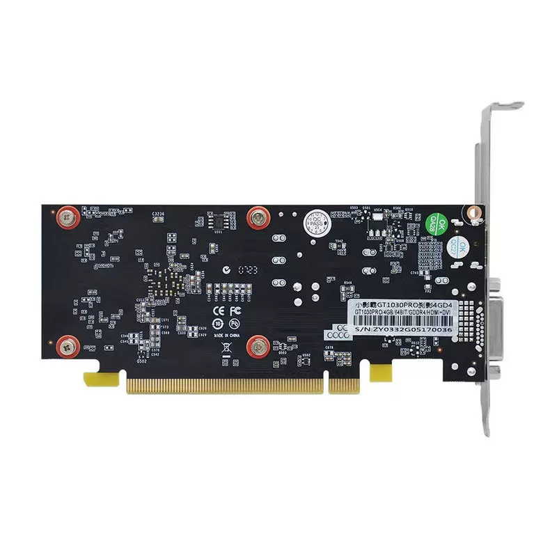 Нейтральная GT1030 LP, поддержка VGA/DVI/HDMI для офисных задач, развлечений и воспроизведения 1080P