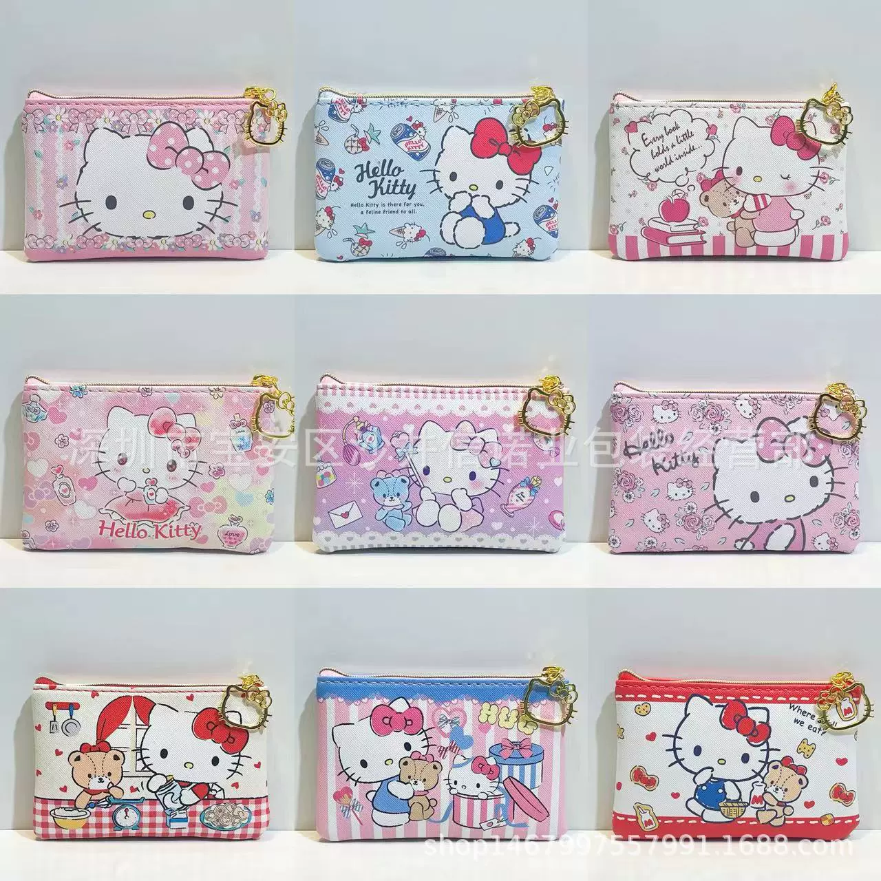 Hello Kitty, мультяшный милый маленький кошелек, сумка для хранения, помада, 24 года, новая коллекция
