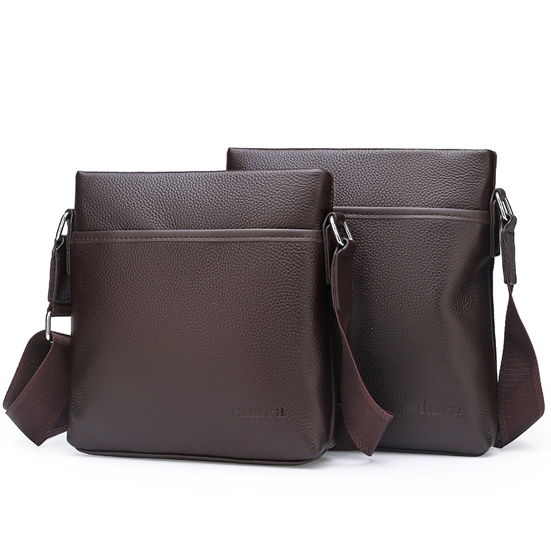 Leather capacious one-shoulder bag, cowhide, genuine leather