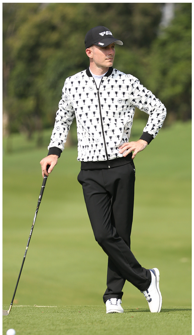 Áo khoác golf nam chống gió chống mưa thu đông PGM YF426 — YF426 màu trắng, YF426 màu đen chi tiết 5