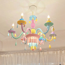 马卡龙儿童房吊灯北欧创意可爱公主房女孩卧室个性ins奶油风灯具