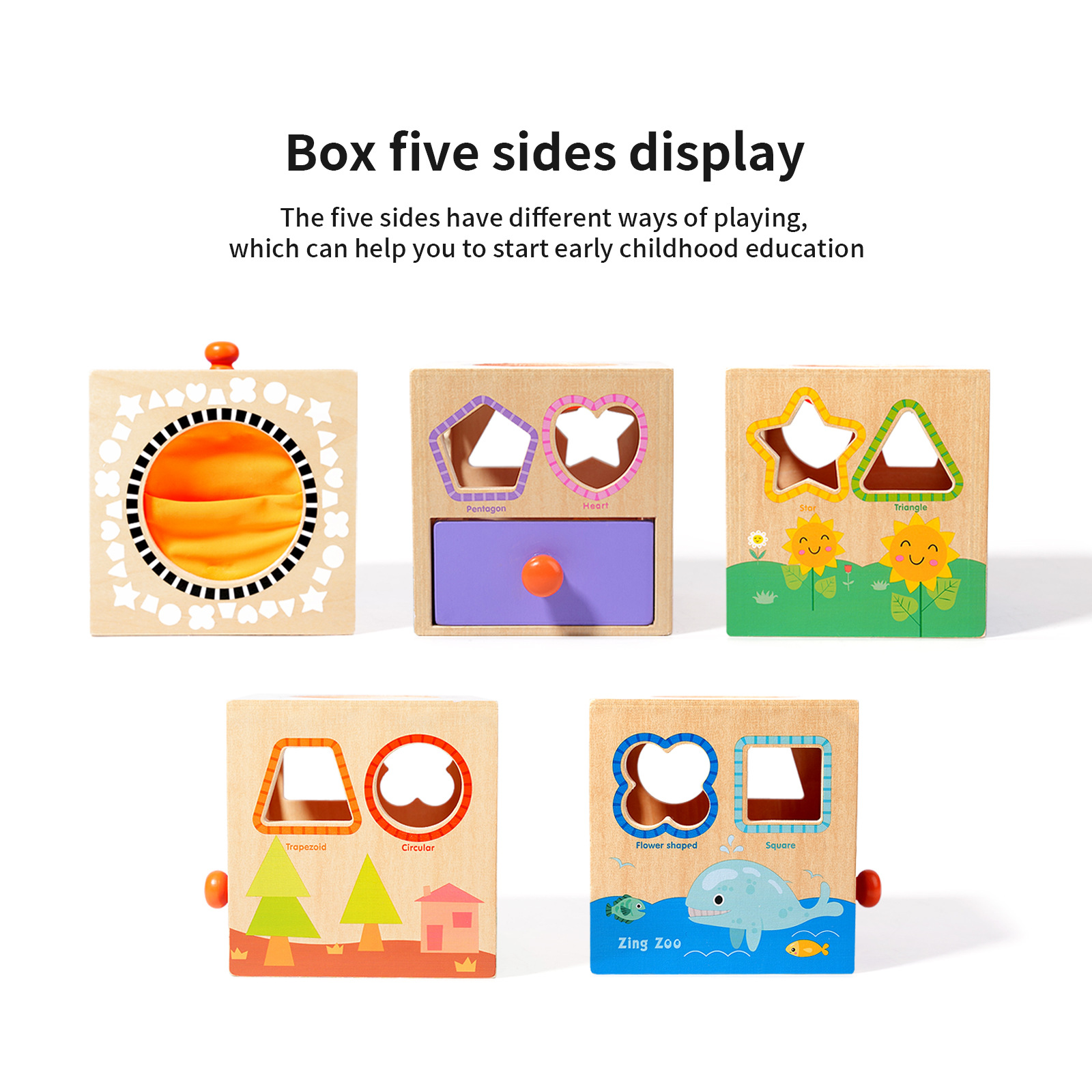 Forma emparejada caja de inteligencia cognitiva de color juguetes de madera para niños educación temprana para bebés Montserrat multifuncional bloque de construcción de puzzle