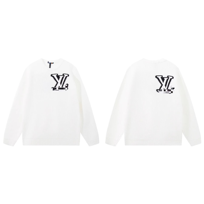 Cross-Border European Top-Quality High-Quality Wool Sweater with Letter Logo Jacquard Knit Long-Sleeve Sweater for Autumn and Winter Cross-Border European Top-Quality High-Quality Wool Sweater with Letter Logo Jacquard Knit Long-Sleeve Sweater for Autumn and Winter