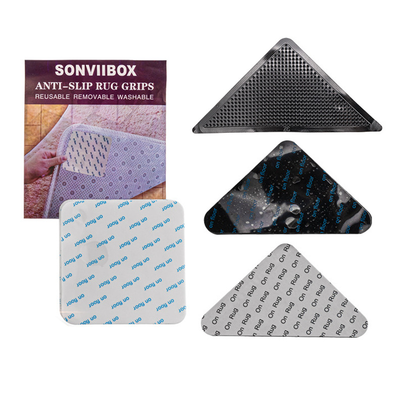 Alfombra antideslizante pegatinas alfombra parche escalera del hogar sofá horizontal alfombra antideslizante alfombra de piso PU lavado antideslizante pegatinas fijas