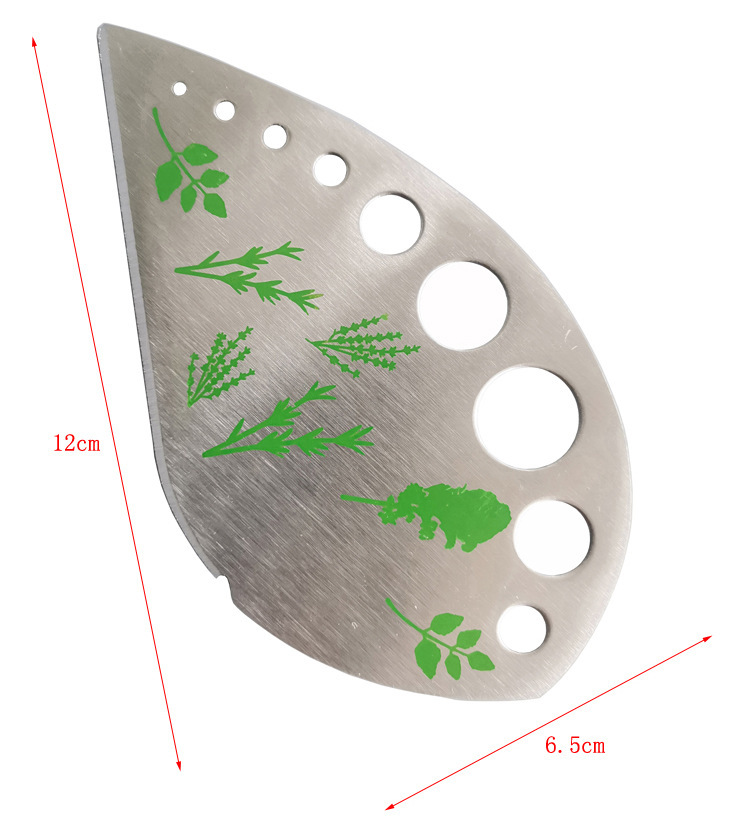 Description Picture 5 of itemMultifunctional Herb Cutter Stripper Vanilla Vegetable Greens Leaf Remover 9 Holes Stainless Steel Peeler Cooking Kitchen Tools