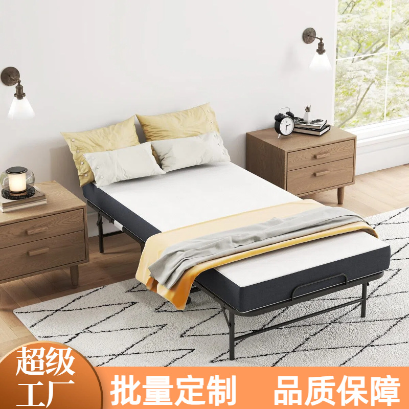 Amazon-style keel folding bed, thickened mattress for foreign trade, home use, nap folding bed, additional bed for apartments and hotels