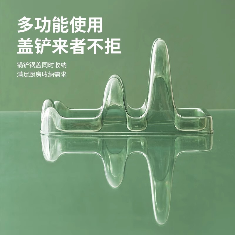 軽くて豪華な二層の鍋の蓋のまな板の棚の台所の台の透明な鍋のシャベルのスプーンの水切りの棚のまな板の置物|undefined