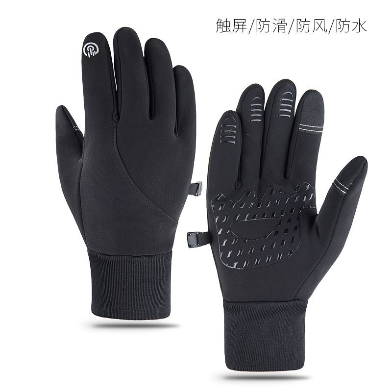 Otoño y invierno guantes de conducción calientes para hombres y mujeres a prueba de viento, frío y antideslizante pantalla táctil para correr al aire libre y montar guantes de vello