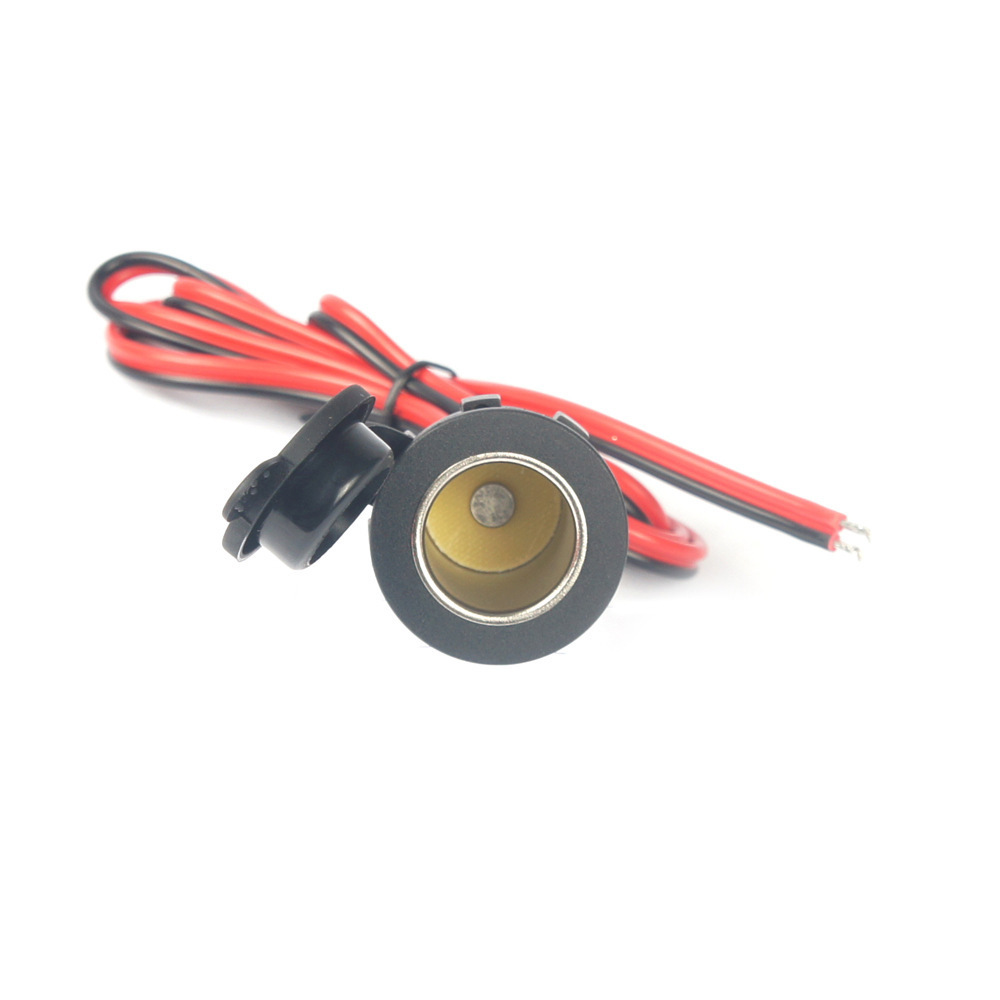 12V24V High-Power Car Motorcycle Modified Waterproof Threaded Fixed All-Copper Cigarette Lighter Socket with Wire Test