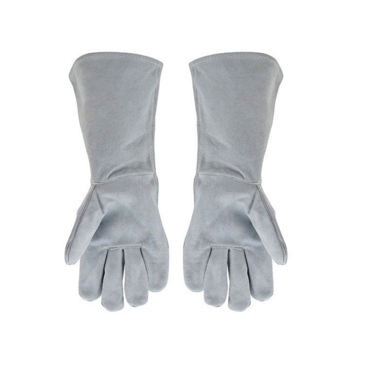 牛皮耐高温双层防热长款电焊手套劳保牛二层全皮双层隔热焊工手套