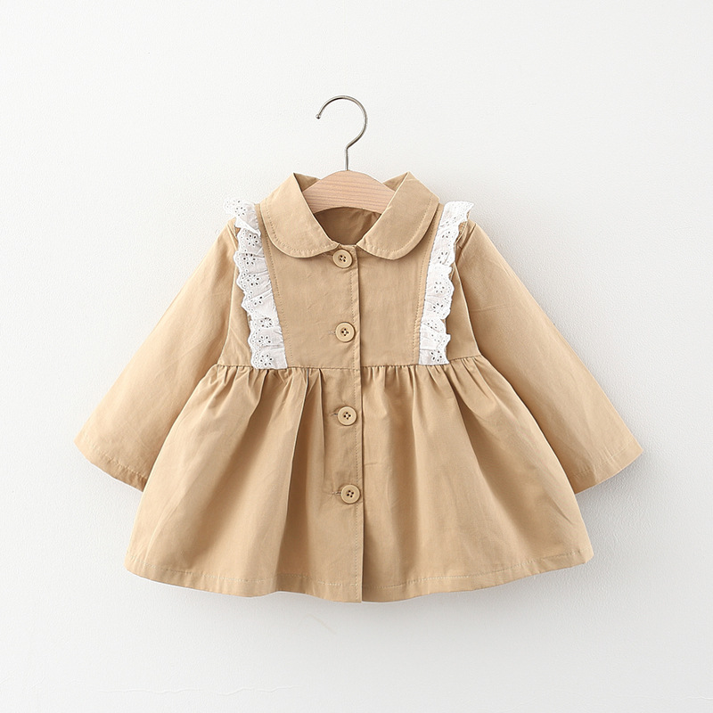 Venta al por mayor de ropa para niños 2021 Otoño Nueva cazadora de encaje de manga larga para niñas de 1234 años de edad, envío 1169 image 1