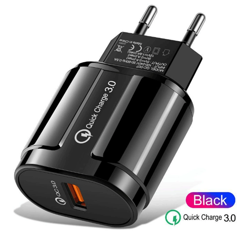 3U однопортовый быстрый зарядник для мобильного телефона с двумя USB портами, адаптер питания с несколькими портами, 3.0, выход 5A