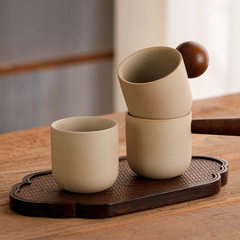 日本式コーヒーカップ陶土濃縮コーヒーカップ手作り陶磁器カップ