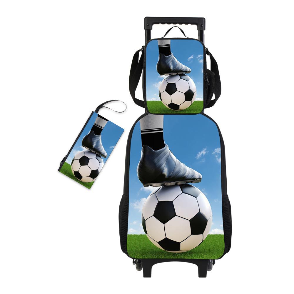 풋 페달 프린트 트롤리 백 3종 세트