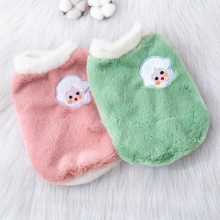 Kitten Clothes Autumn and Winter Muppet Warm Vest Cat Clothes Anti-hair Pet Dog Dog Clothes Kitten Cat Clothing