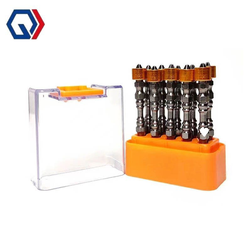 庆迪跨境强磁批头65mm十字磁圈批头双头十字风批头电动螺丝刀头套