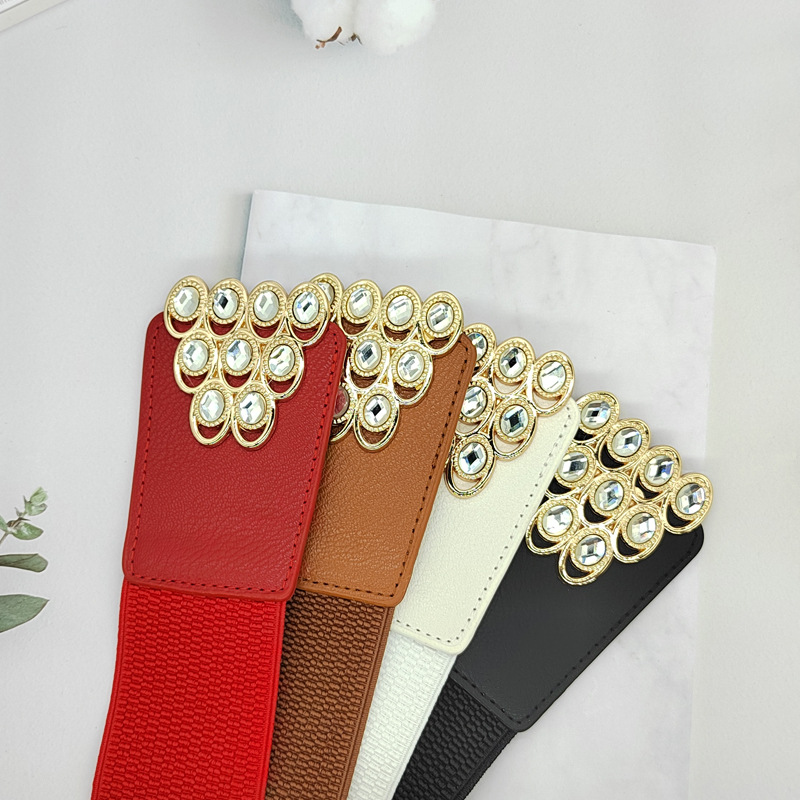 Fabricante especial para damas cinturón elástico de moda cintura ancha sellado nuevo ocio con falda decoración de cinturón ancho