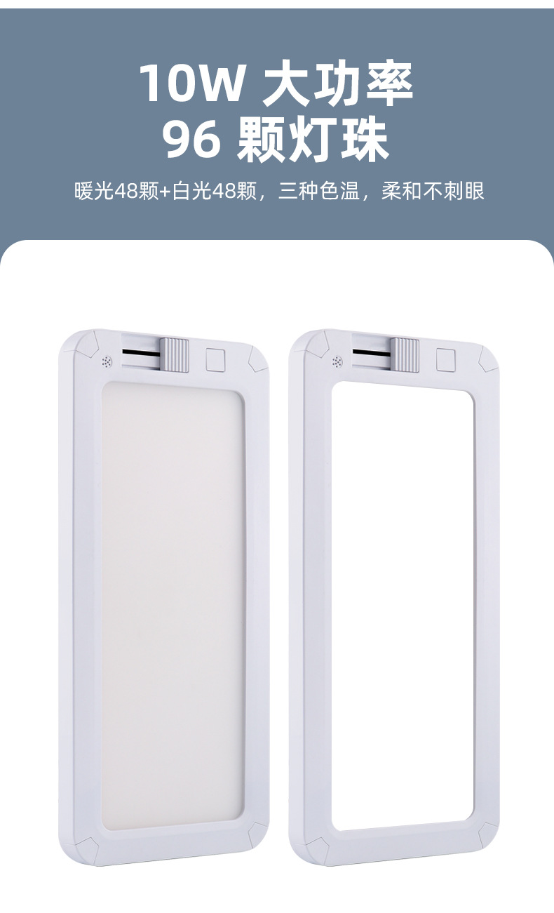 Cross-border new RV lights stepless dimming eye protection soft light reading lights three-color warm car lights car ceiling lights