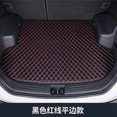 Suitable for Nissan Sylphy Classic Car Special Trunk Cushion Surrounding Tailbox Cushion Dirt Resistant Thickened Interior Decoration (Trunk Mat) - old-classic-sylphy-06-21-models-black-and-red-thick-flat-edge-style
