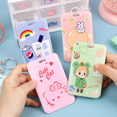 Cute Card Holder Student Meal Card Instagram Campus Bus Keychain ID Card Protection Cover ID Card Access Card