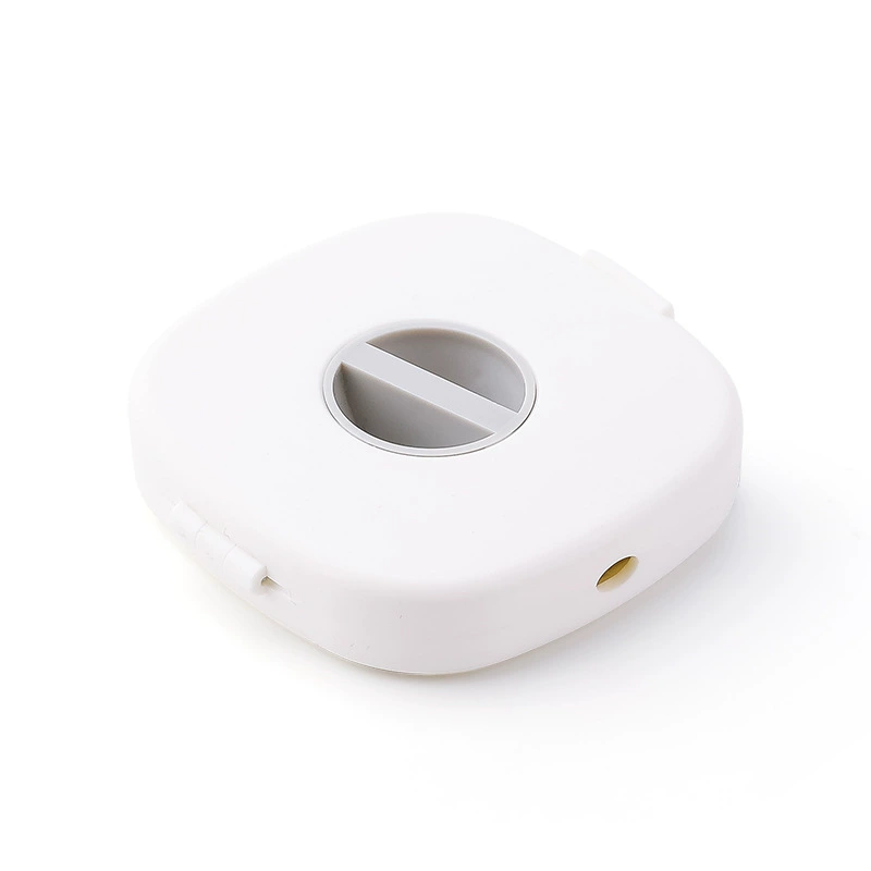 Cable storage box handheld rotating, ABS compact 7 × 7.2 × 1.5 cm for phone & charging cables