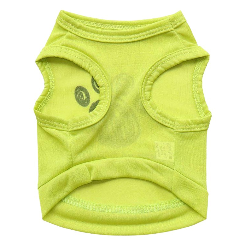 Fábrica de suministros para perros ropa para mascotas perro gato ropa al por mayor poliéster impreso huellas chaleco para mascotas primavera y verano