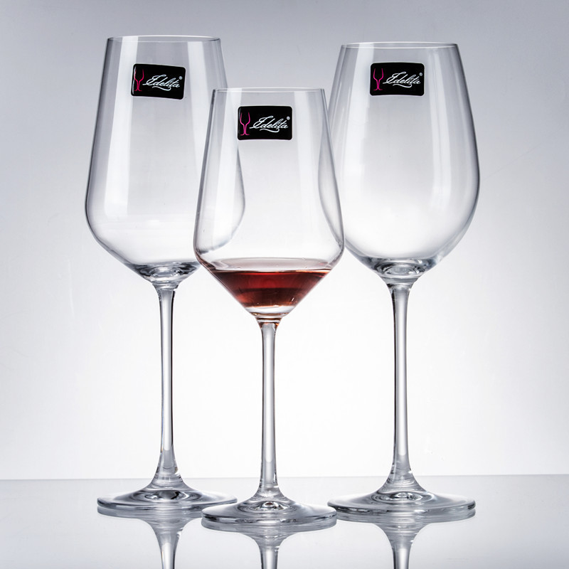 Tazas de cristal de alto pie, tazas de vino tinto, tazas de vino domésticas, tazas de brandy, tazas de champán