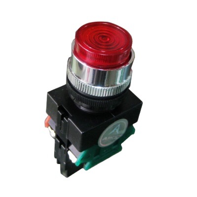 供应 爱克斯按钮开关 AS2201-11D/R 红色带灯 12V 24V