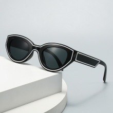 欧美跨境个性太阳镜新款小红书热销时尚穿搭眼镜复古嘻哈猫眼墨镜