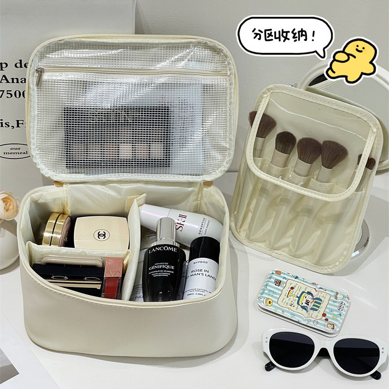 Bolsas de maquillaje para mujeres 2025, nuevas bolsas de maquillaje portátiles de gran capacidad, maquillaje de viaje, bolsas de maquillaje de maquillaje, cepillos de maquillaje, bolsas de almacenamiento de maquillaje