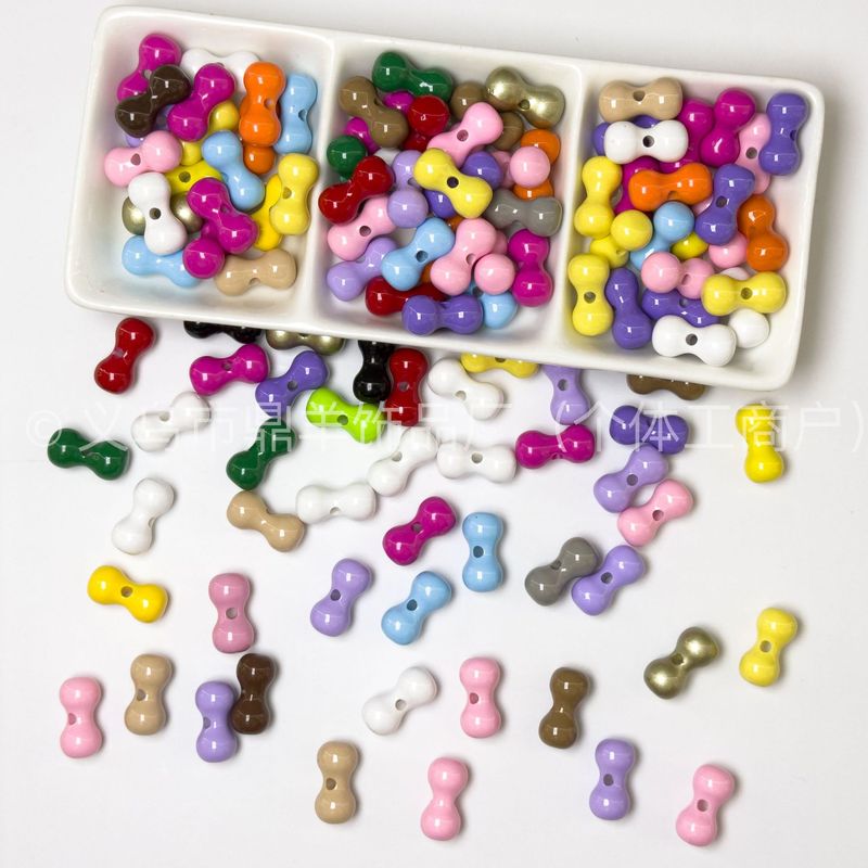 ミニ穴あき骨ビーズジェンガ垂直穴 DIY ネックレスブレスレットアクセサリードーパミンかわいいバッグアクセサリー|undefined