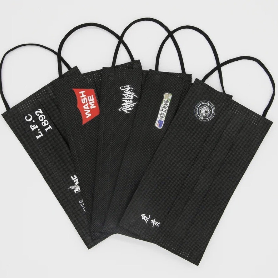 一次性口罩企业logo图案印花公司企业广告口罩加急满印防护口罩