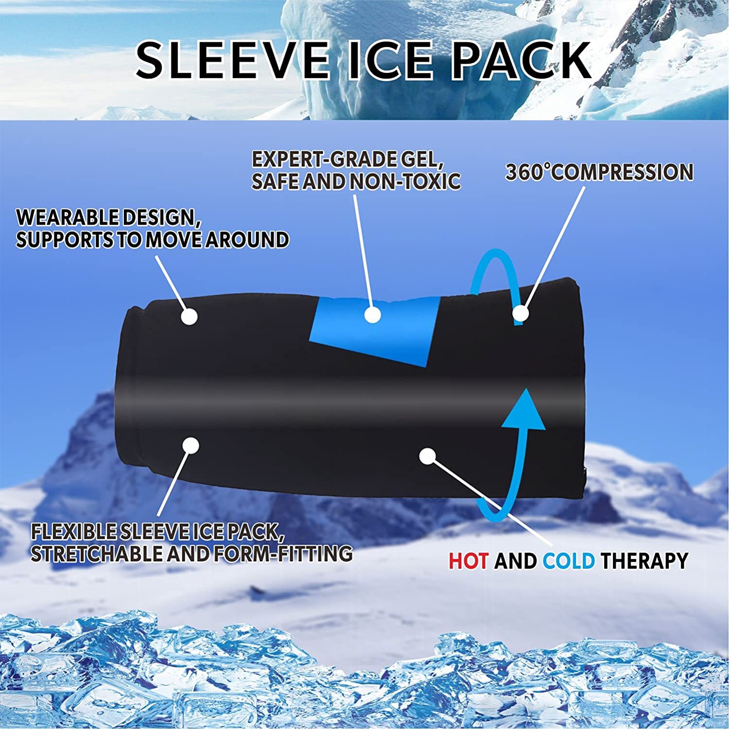Elbow Gel Cold Compress Sports Knee Pad Knee Injury Hot And Cold Therapy Ice Pack Wrist Protector Sports Running Sheath