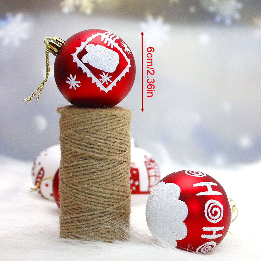 Bolas de Navidad transfronterizas 6cm 16 set de patrones de Navidad Bolas de Navidad Colgar Bolas de Navidad
