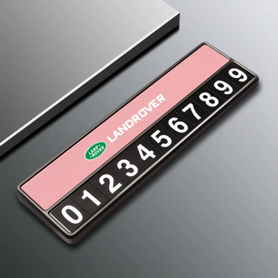 Evoque Defender Temporary Parking Phone – Nömrəli dayanma kartı - land-rover-d-model-parking-plate-pink-comes-with-5-sets-of-number-plates