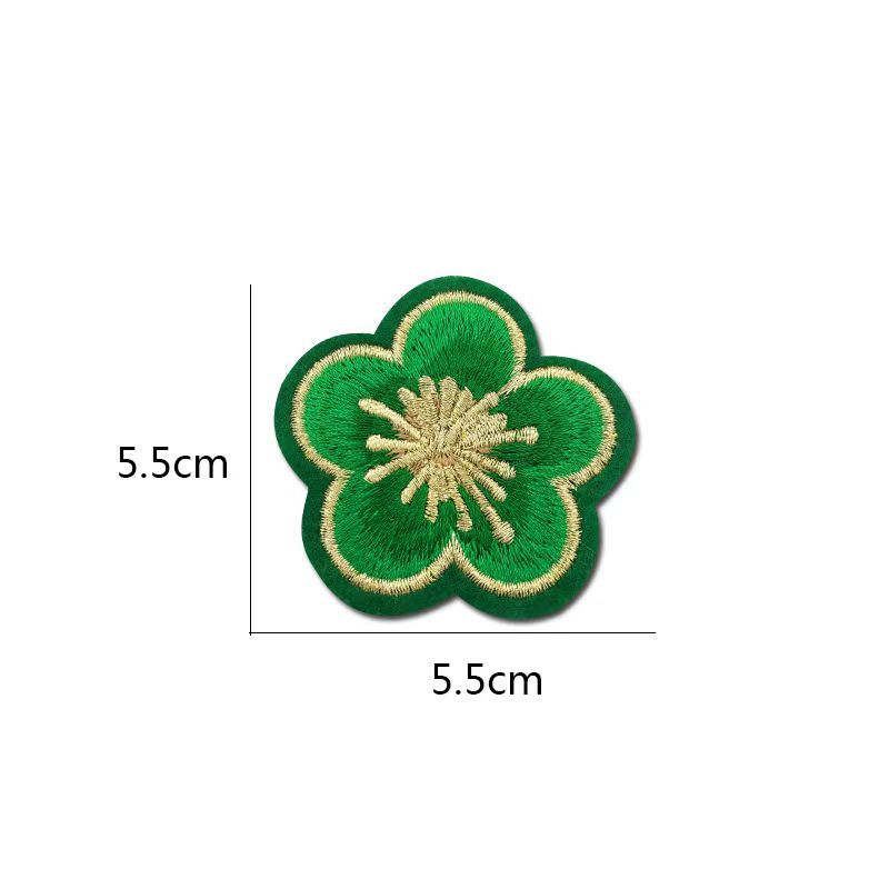 Bordado de la computadora bordado de flores pegatinas de tela ropa pantalones suéter decoración reparación subsidio flor planchado decoración parche pegatinas
