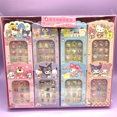 外貿三麗鷗庫洛米立體美甲貼草莓熊假指甲貼美樂蒂大耳狗穿戴指甲