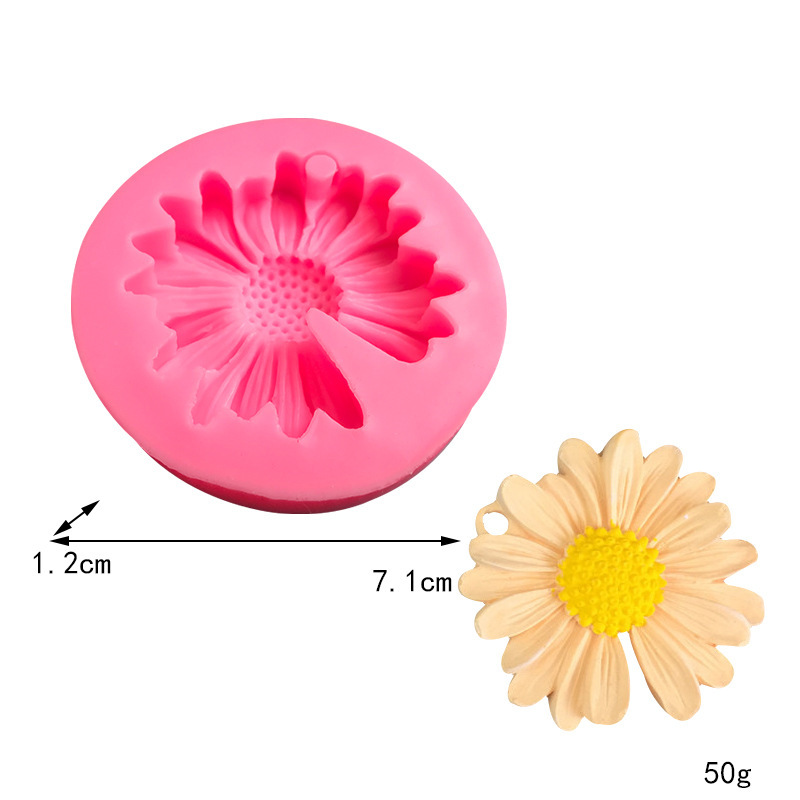 50g Weight Casual Daisy Silica Gel Kitchen Molds 1 Piece