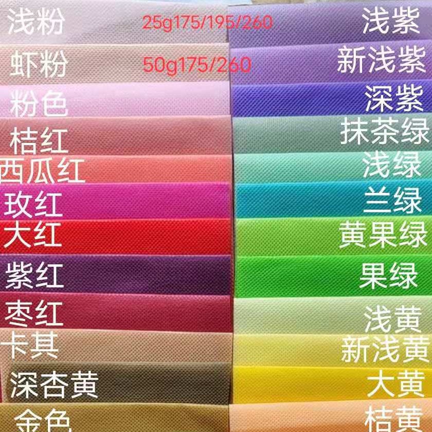 厂家供应彩色彩色25g2Spp无纺布真材实料 量大从优 各种颜色规格