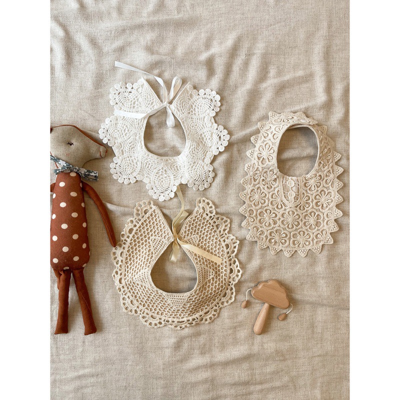 Korean High-End Ins Baby Bib Lace Bib Princess Fake Collar Baby Girl Round Saliva Towel