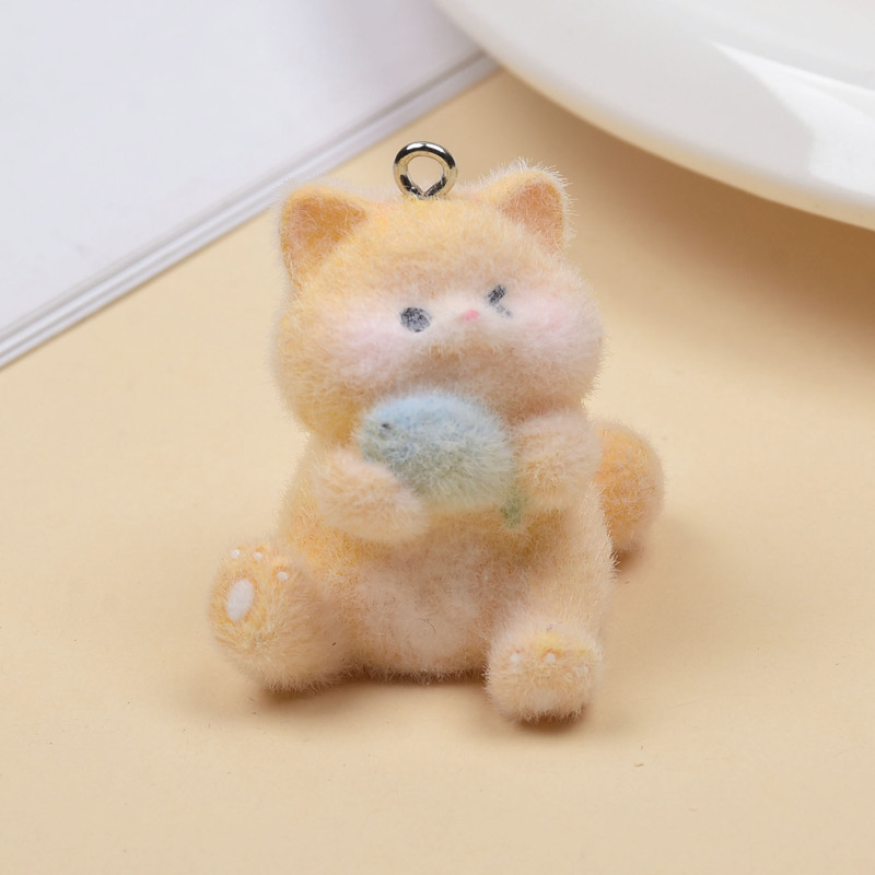 植毛猫ペンダント漫画かわいい樹脂ペンダント DIY 手作りジュエリーペンダントアクセサリー材料卸売|undefined