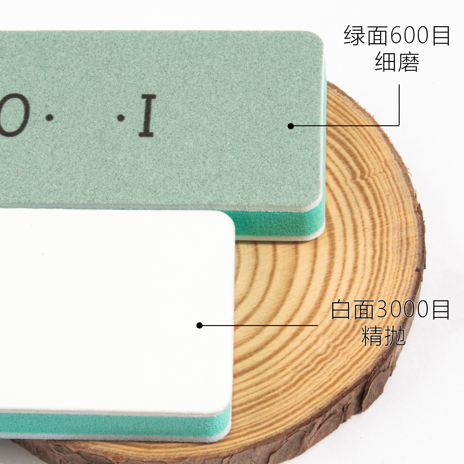 Venta directa de fábrica bloque de pulido de doble cara verde y blanco Wenwan esmalte de uñas borrador bloque plateado pulido multifuncional