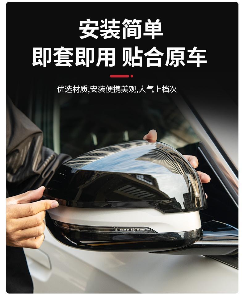 Suitable for 23 Models of Bmw New X1/Ix1 Rearview Mirror Cover Modification, Rearview Mirror Protective Cover Shell, Carbon Fiber Accessories