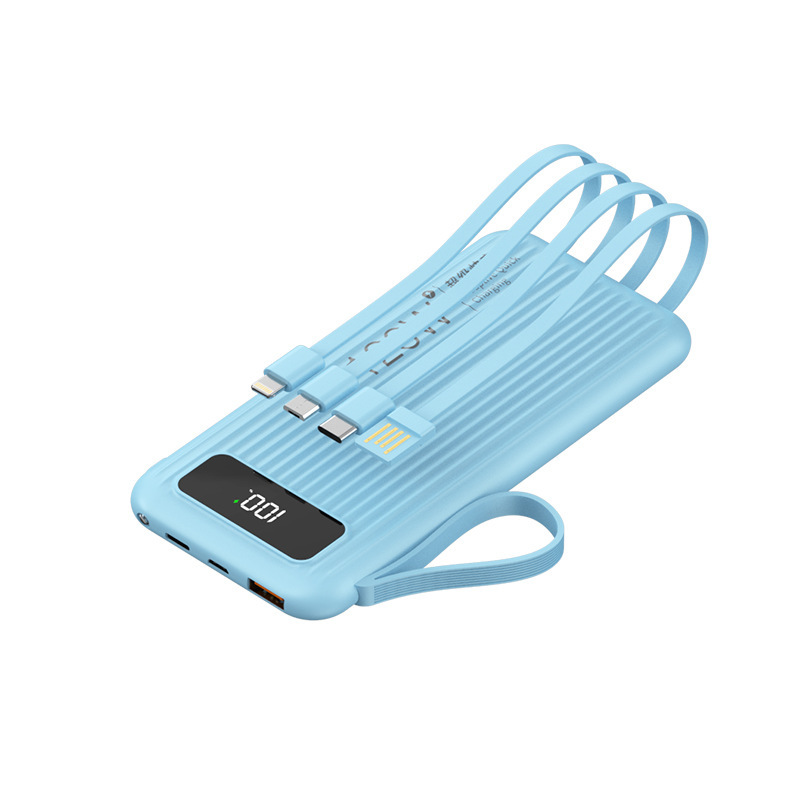 10000 mAh con cuatro líneas 66w carga rápida de gran capacidad al aire libre viajes de viaje portátil flash cargar tesoro de carga en stock