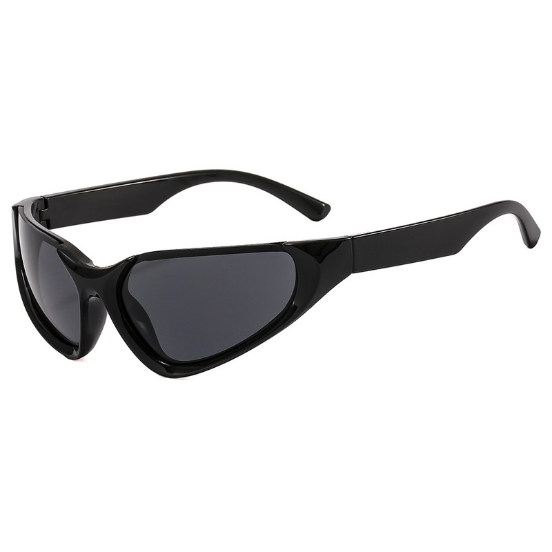 Customized Futuristic Y2K Unisex Sunglasses, Fashionable for Men and Women, Stylish for Street Photography, Anti-Uv, Sporty Silver Lens 637