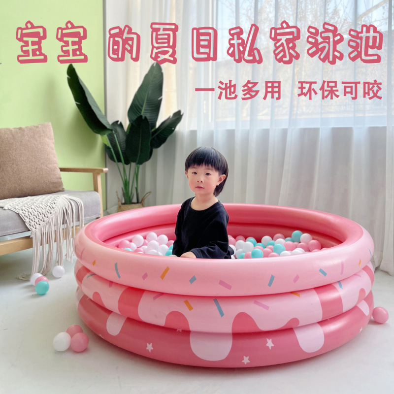 Inflatable Pool Thickened Children's Ocean Ball Pool Round Household Infant Swimming Pool Indoor Sand Pool Toy Fence